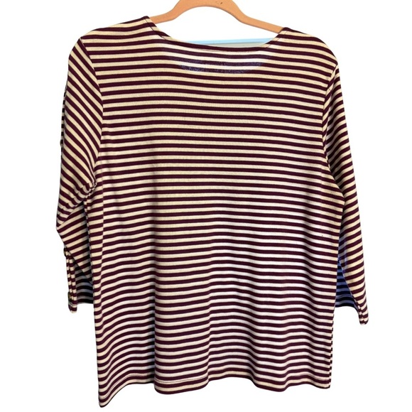 Striped Purple and White Women's Top - Picture 4 of 4